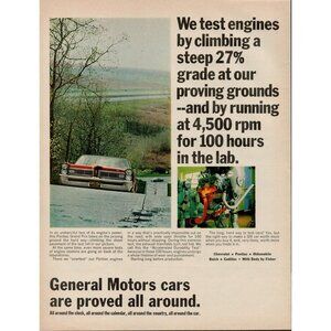 1965 General Motors (GM) Automobiles Vintage Print Ad (L21)